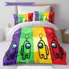 Among Us Custom Name Pattern Bedding,Quilt Set Quilt Cover Pillowcase Home Birthday Gift(1 * Duvet Cover + 2 * Pillowcase, Without Core)