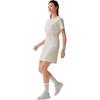 Skechers Godri Simple Knitted Breathable Sports Short Sleeve Dress Women dresses Tofu-White P225W175-0211