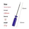 3mm Extended Phillips & Flathead Carbon Steel Screwdriver with Color Strip Handle - Super Hard Industrial Grade Household Tool