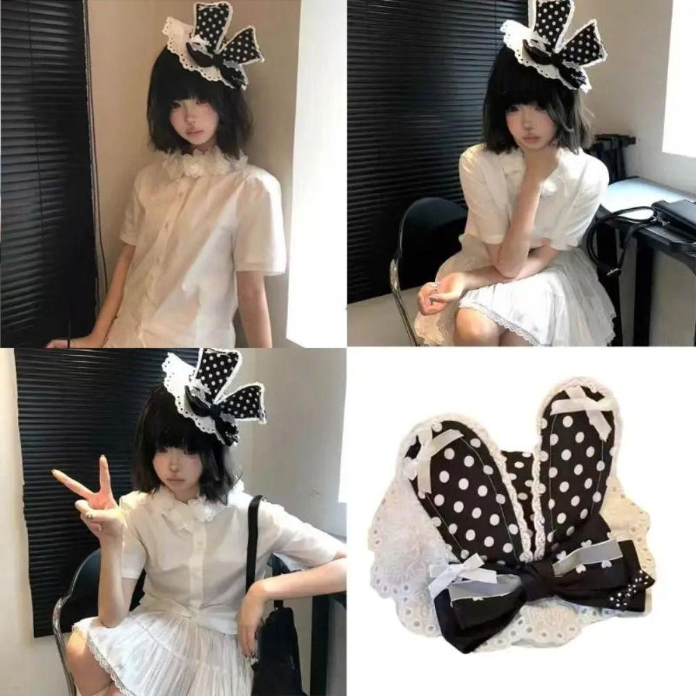 Nonslip Design Anime Bows Hair Clip Breathable Fabric Hair Accessory for Women  Birthday