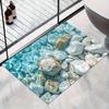 3D Underwater Pebbles Stones Water Ripple Floor Mat Flannel Rug 3D Printed Carpet Home Decor Bathroom Rug Anti Slip Washable