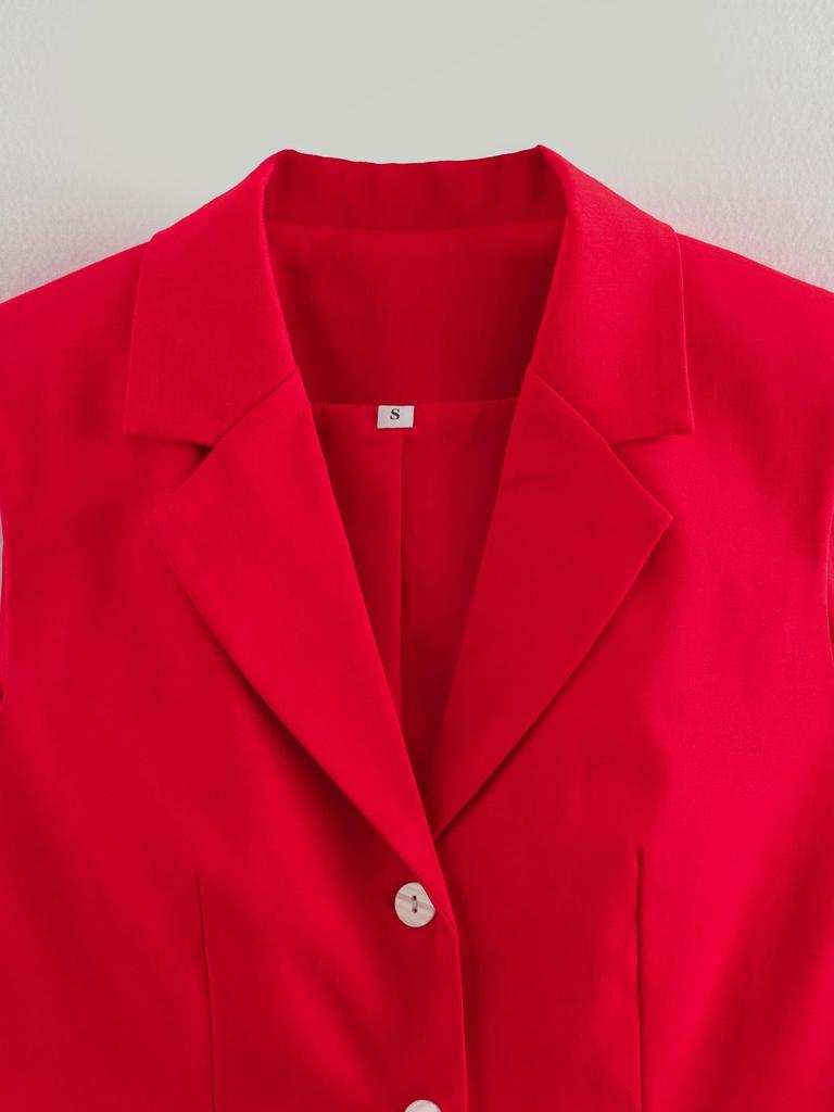 European & American Women's Fashion: Hot-Selling Suit Vest + Straight-Leg Pants Two-Piece Set