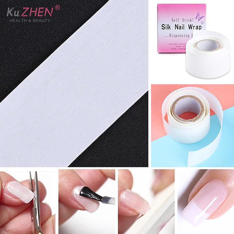 1 Roll 1M Repair Nail Silk UV Gel Building Fiber French Manicure Tools Nail Forms Extension Tips Adhesive Stickers Protect Nail