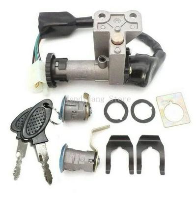 Zündschalter Schlüsselsatz Passend für GY6 50cc 150cc Moped Roller 4-Pin Stecker Motorradschloss