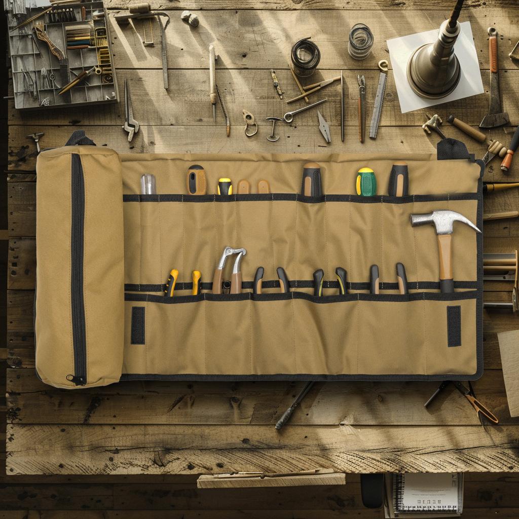 Werkzeugsatz, verdickt und verschleißfest, wasserdicht, Aufbewahrungstasche, Hängewerkzeugtasche, Hängewickeltasche, Rolltasche