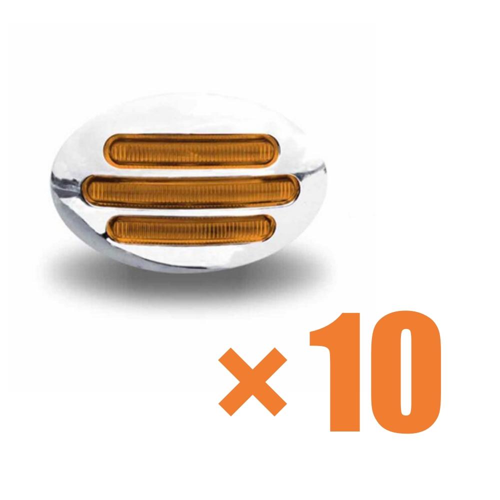 

10 шт. Светодиодные фонари для прицепа 13 светодиодов Боковой свет Грузовик 12 В Указатели поворота Задние габаритные светодиодные фонари для грузовика жёлтый