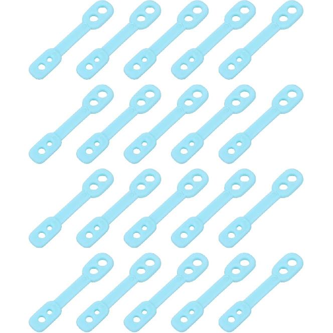 uxcell 40Pcs Clothes Hanger Windproof Plastic Strip Hook, Anti-Slip Off Windproof Fixed Buckle, Anti-Drop Strips Hanger Fixation for Outdoor Indoor