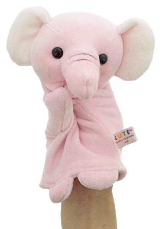 PUPPET COLLECTION ZOO Elephant Hand Puppet Pink Kids