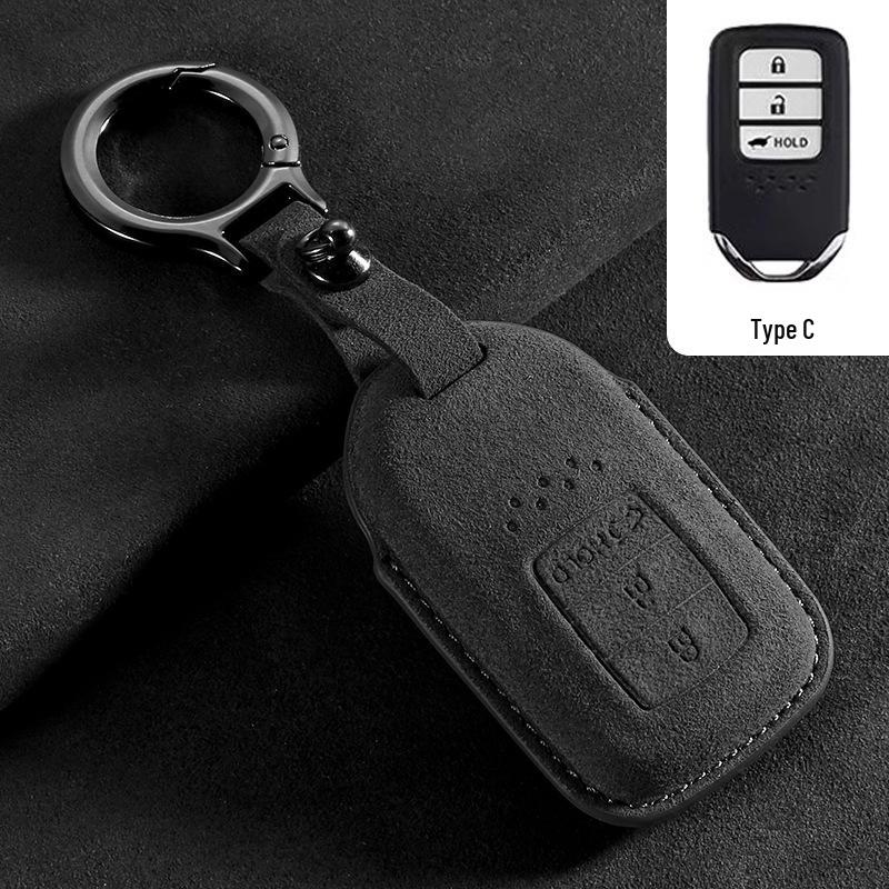 Compatible Car Key Case for Honda CRV, Accord 10th Gen, Civic, XRV, Guandao, Lingpai, Haoying, Binzhi - Cowhide Leather Bag
