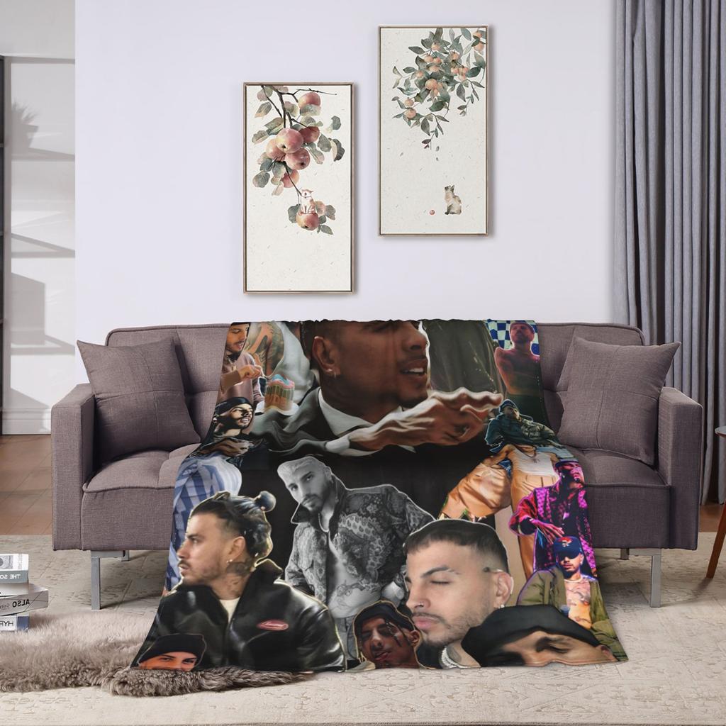 Rauw Alejandros  Super Soft Blanket  Picnic Plush Throw Blanket Pattern Bedroom Flannel Bedspread Sofa Bed Cover