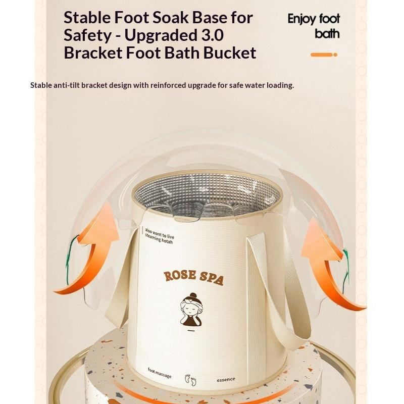 Collapsible foot bath bucket, insulated foot bath bag, foot washing basin, household foot bath, portable outdoor bucket
