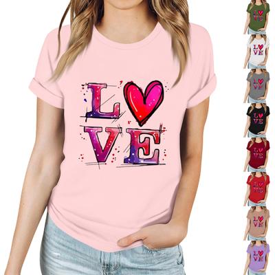 Women's Casual Sunflower Print T-Shirt, Round Neck Pullover Short Sleeve Top