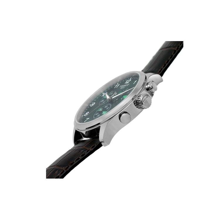 Tissot Soko Kollektion Quarzwerk Wasserdichte Unisex-Uhr 45mm Grünes Zifferblatt Edelstahlgehäuse T116.617.16.092.00
