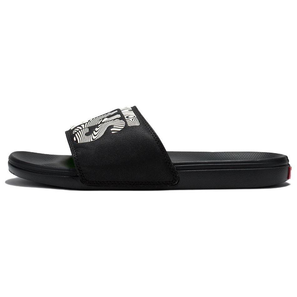 Vans La Costa Slide-On Rubber Sole Slide Sandals Unisex Footwear Black White VN0A5HF5BKA1
