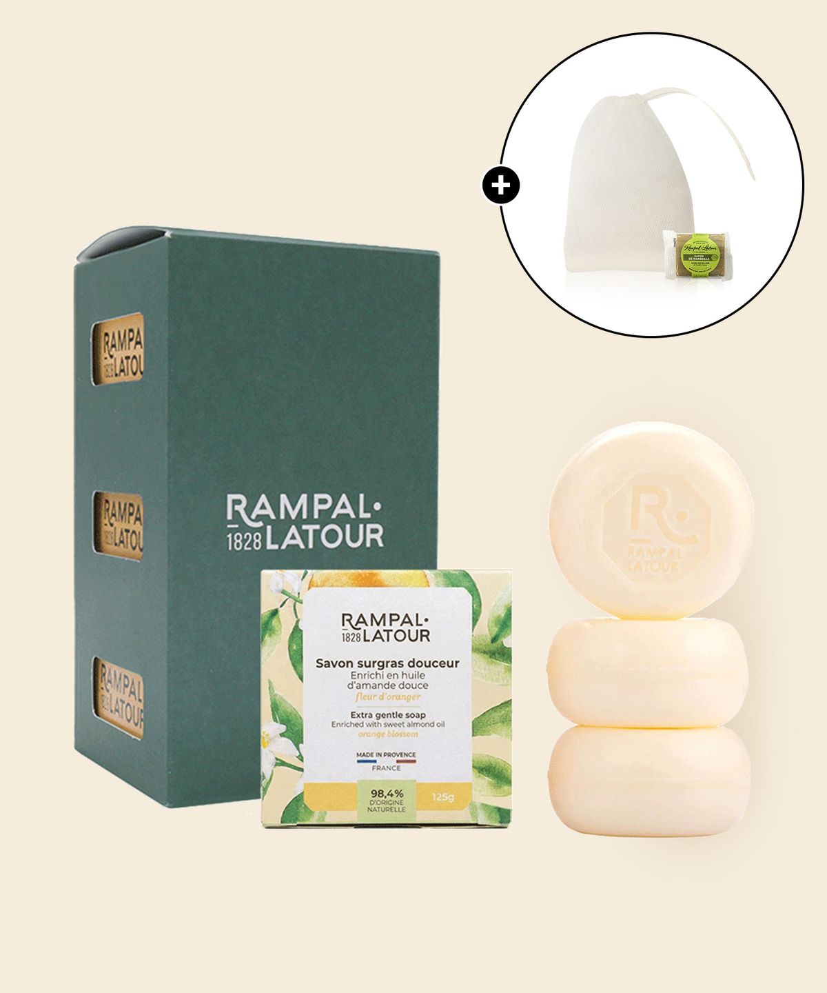 Savon Ronde Orange Blossom 125g Set of 3