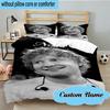 3PCS Custom Name Ed Sheeran music Bedding Set, Including 1pc Duvet Cover And 2pcs Pillowcases, Suitable for dorms and bedrooms Gift