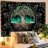 VIKAMA Aurora Tree Of Life Tapestry Tree Motif Starry Sky Spiritual Retreat Meditation Space Wall Art Themed Room Decor