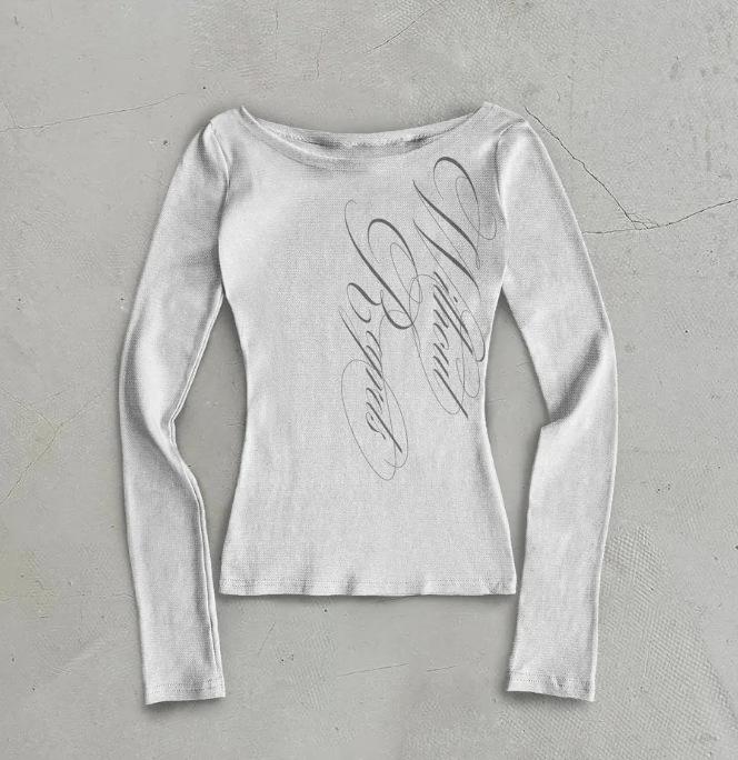 2026 Herbst/Winter Europäisches Y2K Bedrucktes Damen-T-Shirt - Trendiges, Vielseitiges, Modisches Basisteil