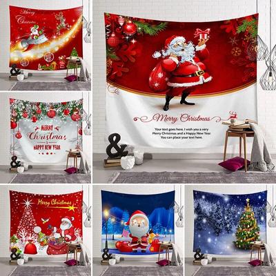 Christmas Tapestry Wall Hanging Decoration Bedroom Living Room Decoration Christmas Tree Santa Claus New Year Tapestry