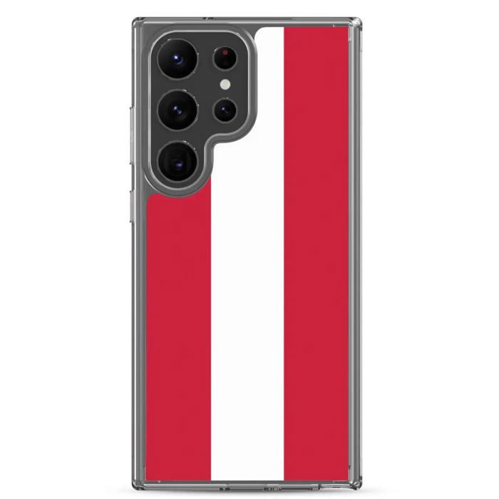 Coque Téléphone – Samsung – Galaxy S23 – Drapeau de l'Autriche – Souple – Multicolore