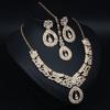 Exotic Style, Court Retro Rhinestone Necklace, Earrings, Forehead Set, Bridal Banquet Dress Accessories