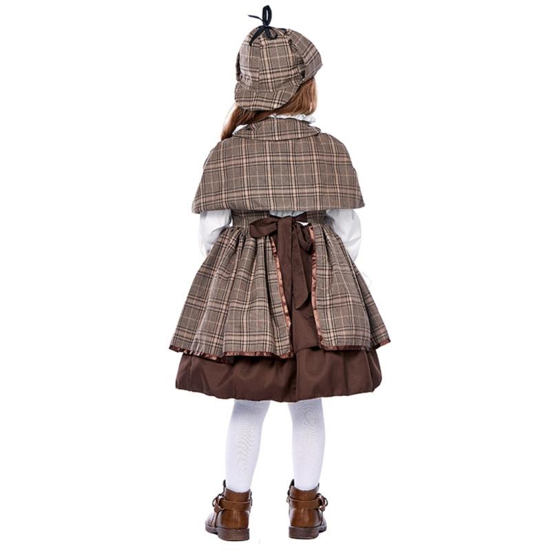 Detective Costume Accessorise for Kids Girls Detective Hat Glasses Sherlocks Detective Kit Girl British Preppy Outfit