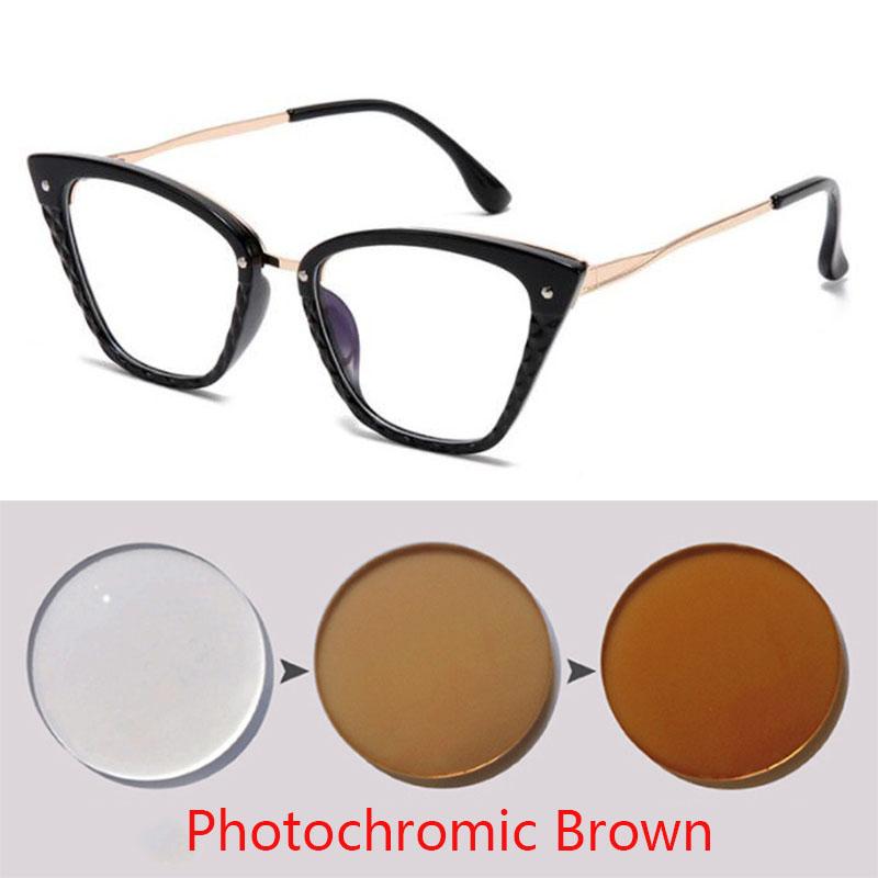 Damskie Okulary Korekcyjne Vintage Trapezoidalne Kryształowe Okulary do Myopii Soczewki Minus -1.0 -1.5 -2.0 Do -6.0