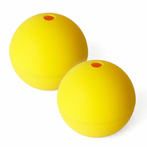 

Silicone Ice Ball Maker, 6cm Diameter (Yellow, Set of 2), Ice Tray, Round Ice, Ice Maker, Kitchen Utensil, Fun Item, Whiskey, Ice Tray, for Alcohol, C