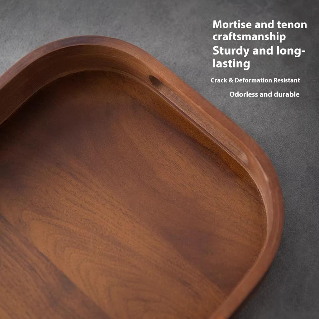 Gianxi Tea Tray Home 2025 New Small Tray Tea Cup Tea Tray Tea Set Storage Plate Solid Wood Tea Plate