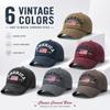 Vintage gewaschene Baumwoll-Baseballkappe für Herren Damen USA-Flagge gestickt Dad Hat Retro Amerika 1776 Snapback Outdoor-Sonnenhüte