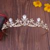 Gold Color Crystal Rhinestone Crown and Tiara Wedding Hair Jewelry Accessories for Women Bridal Tiaras Headpiece Girls Headbands
