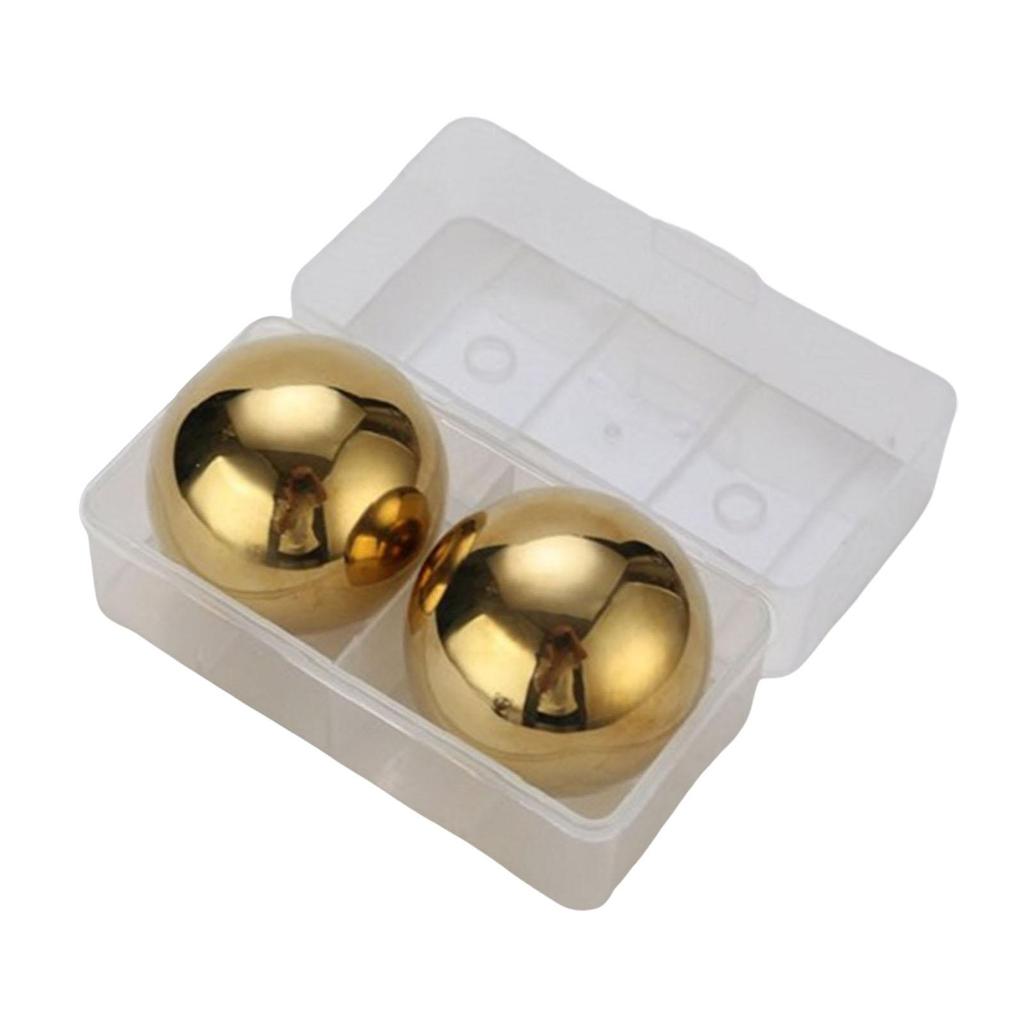 2 Pieces Ice Spheres Easy to Use Stainless Steel Reusable Beverage Chilling Rocks Ice Cubes for Husband Dad Bar Drinks Vodka