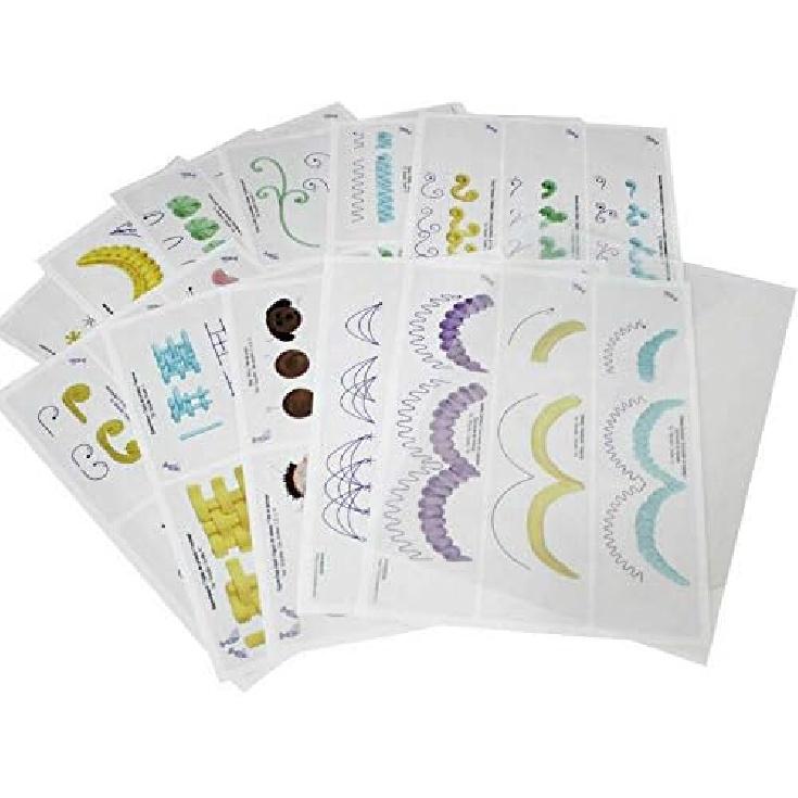 23 Sheet Cake Decorating Practice Board Icing Drawing Paper Sugarcraft Mould (As A4 paper)