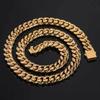 Trendige Cuban Link Kette & Armband aus Edelstahl mit glattem Verschluss
