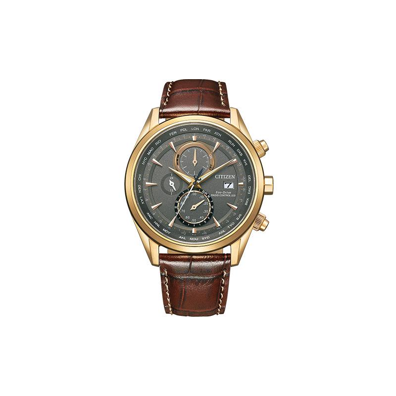 

CITIZEN Eco-Drive Series Multi-station Radio Calendar Display Waterproof Optical Quartz Cowhide Strap Uniform for Men and Women Gray Dial AT8263-10H синій