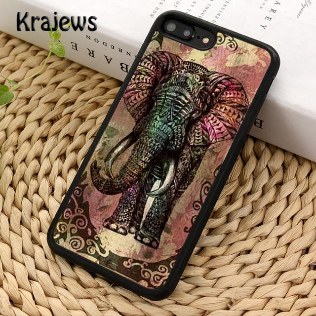 Krajews Animation Animal Elephant Soft Phone Case Cover For iPhone 16 15 SE2020 14 6 7 8 Plus 11 12 13 Pro Max Coque Fundas