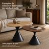 Set of 2 Table Frames made of Iron – 1 high and 1 low table leg, black powder-coated, with non-slip floor protectors – frames only, without tabletops