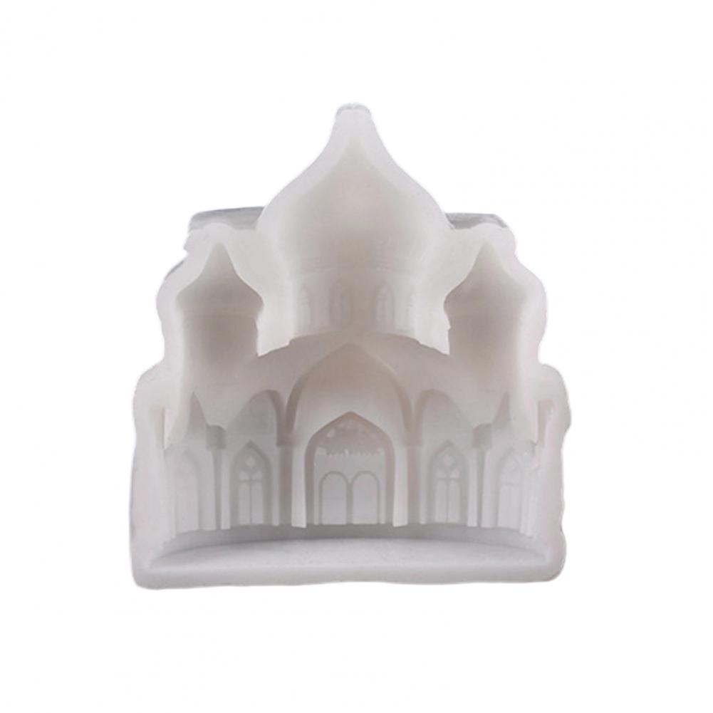 Castle Candle Mold Silicone Soap Wax Making Mold Flexible Reusable Gypsum Concrete Mold for Home Decor Parties Weddings