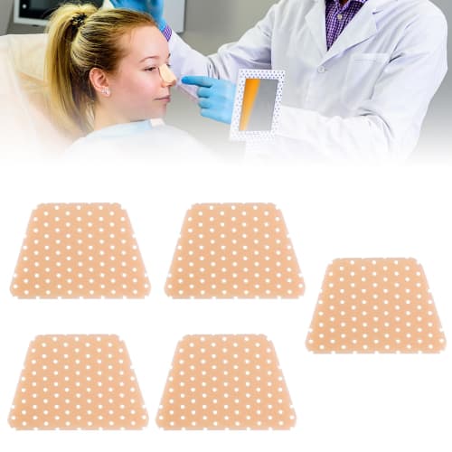 Ziimaikery Thermoplastic Nose Splint, Trapezoid Nose Brace Splint, External Nose Support Protector for Nose Brace Fracture, Rhinoplasty Septoplasty, E