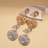 Metal imitation pearl shell silver needle earrings seaside vacation style fashion earrings feeling earrings