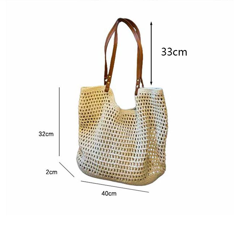 Beach Seaside Vacation Bag Women's Large Capacity Shoulder Bag New Versatile Fashion Shopper Handbag