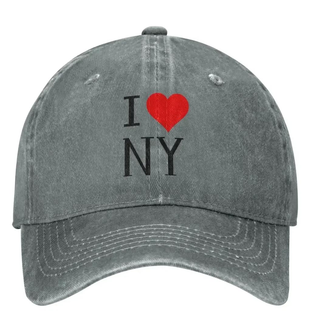 I Love Ny New York Washed Baseball Cap Street Style Hip Hop Dad Hats Summer Men Women Outdoor Sun Sunproof Baseball Caps