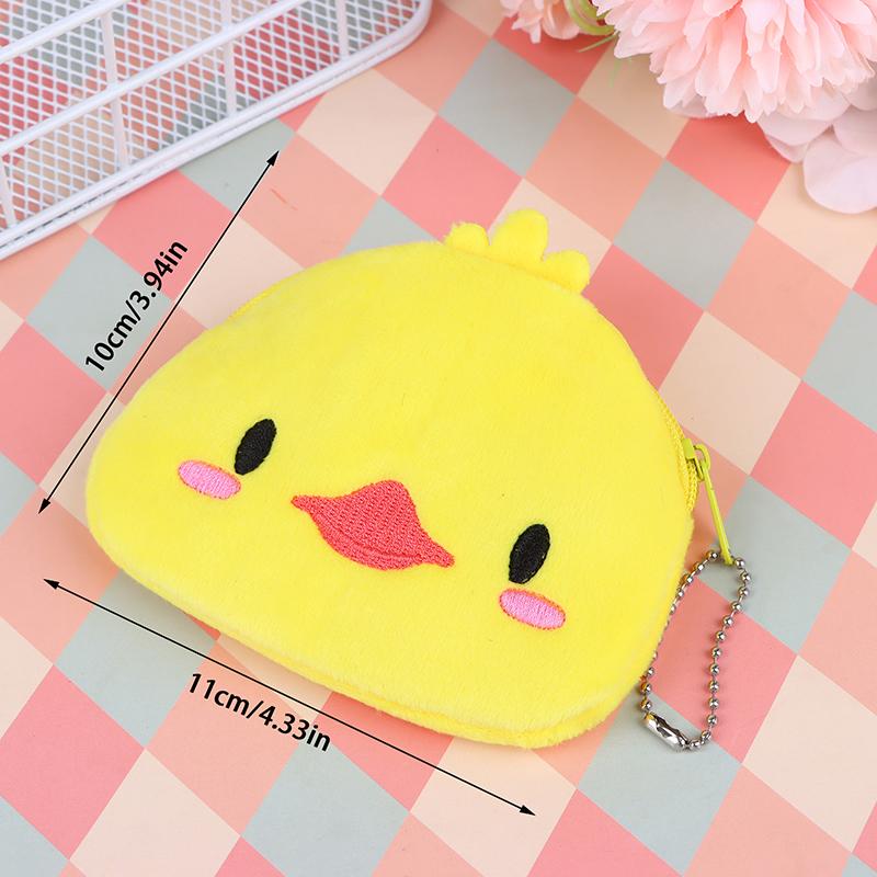 Tecknad plysch djurmyntväska Söt Panda Piggy Bear Kyckling Pengar Växlingspåse Liten plånbok förvaringsväska för barnpresenter