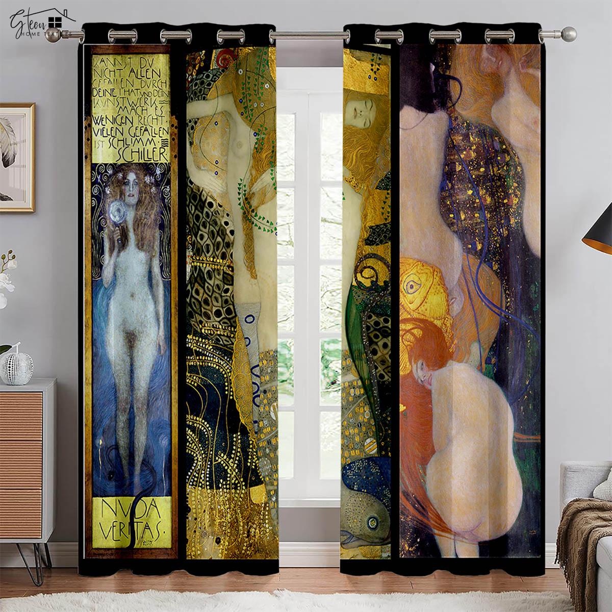 

Абстрактные Масляные Картины Шторы Горы, Леса, Корабли И Реки Искусство Спальня Гостиная Зона Кабинет 3D Печать Шторы 2 Штуки W50xH130(CM)x2PCS&Rod pocket