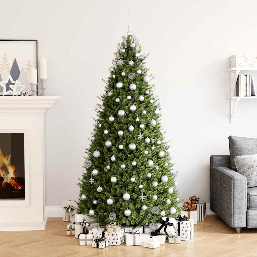 111 pc Christmas Ornament Set Silver Polystyrene