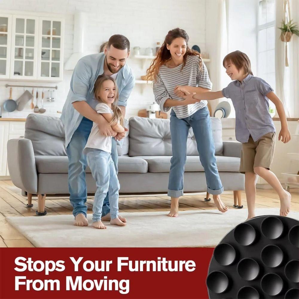 Diameter 5 Cm Silent Table Leg Pads Black Brown Round Sofa Coaster  Furniture and Sofa