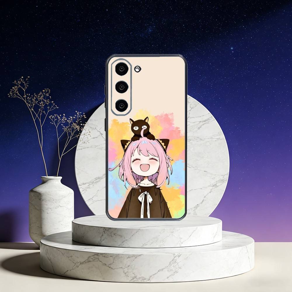 

S-Spy X Family B-Bond Yor Anya Phone Case For Samsung Galaxy A73,A72,A71,A70,A53,A52,A51,Others Soft Black Cover Samsung a22 4g