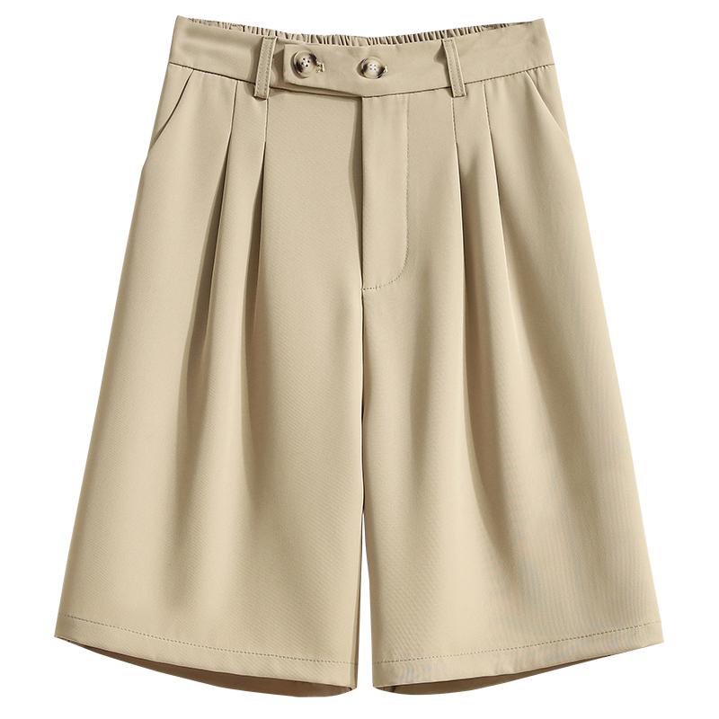 Dimanaf 2025 Été Style Femmes Shorts Pantalons Amples Taille Haute Basiques Pantalons Décontractés Féminins Solides