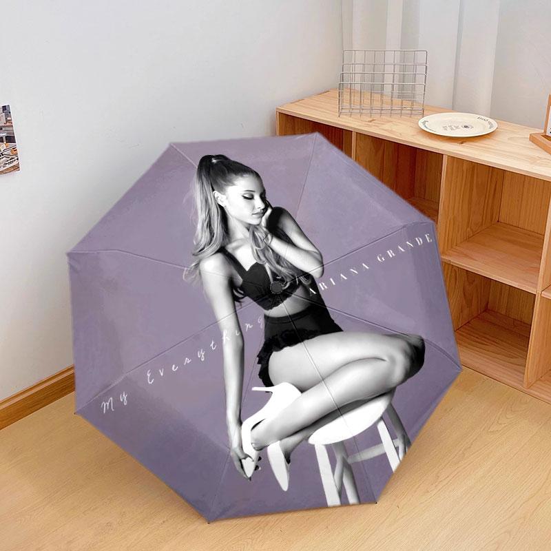 Ariana Grande Pattern Pattern New Style Umbrella, 1 Piece Automatic Folding Umbrella, Portable Design Travel Umbrella, Outdoor Umbrella