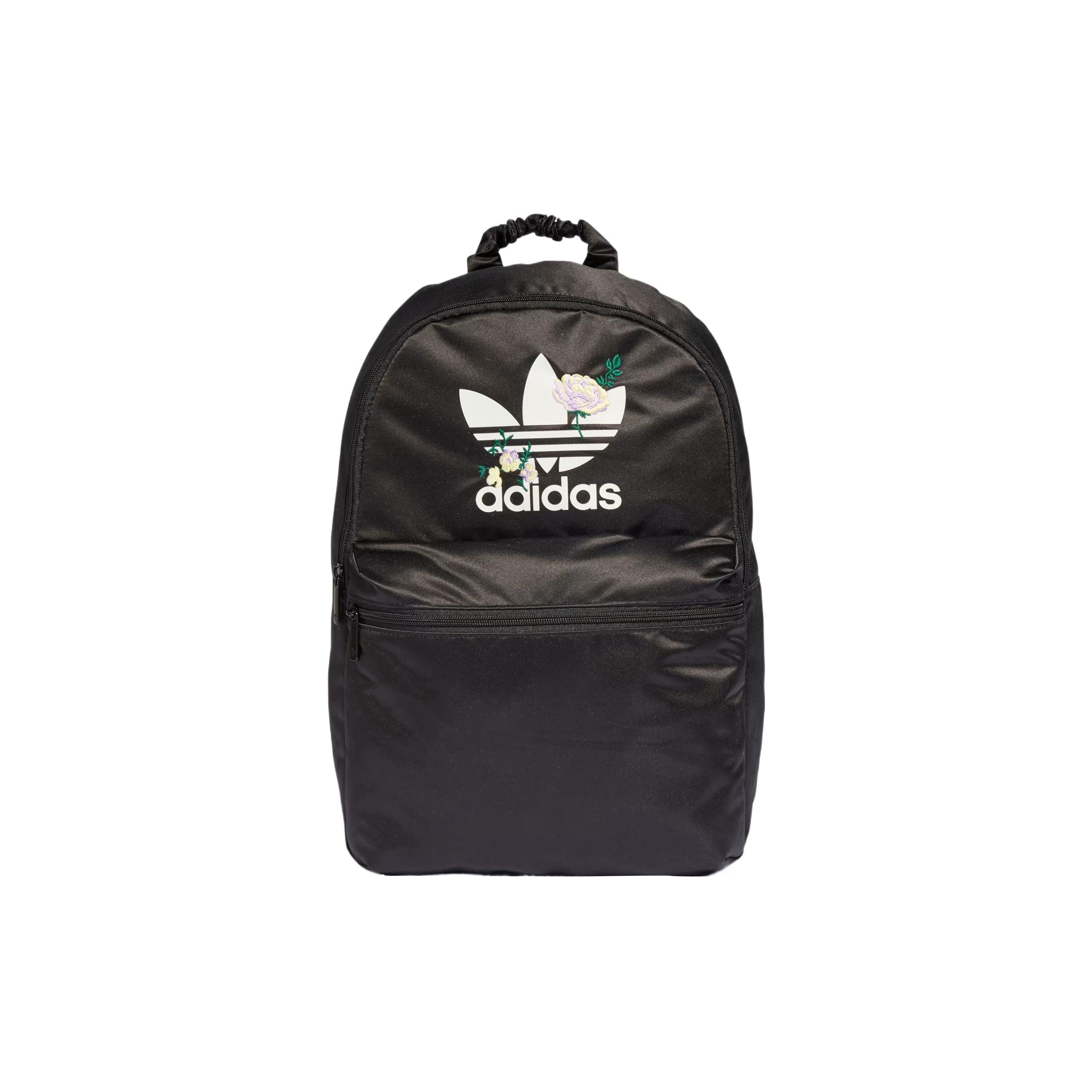 Adidas Originals Sports Casual Floral Detail Recycled Material Backpack Women Backpacks Black II3406 Black
